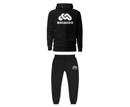 BLACK Hoodie & Sweatpants Suit